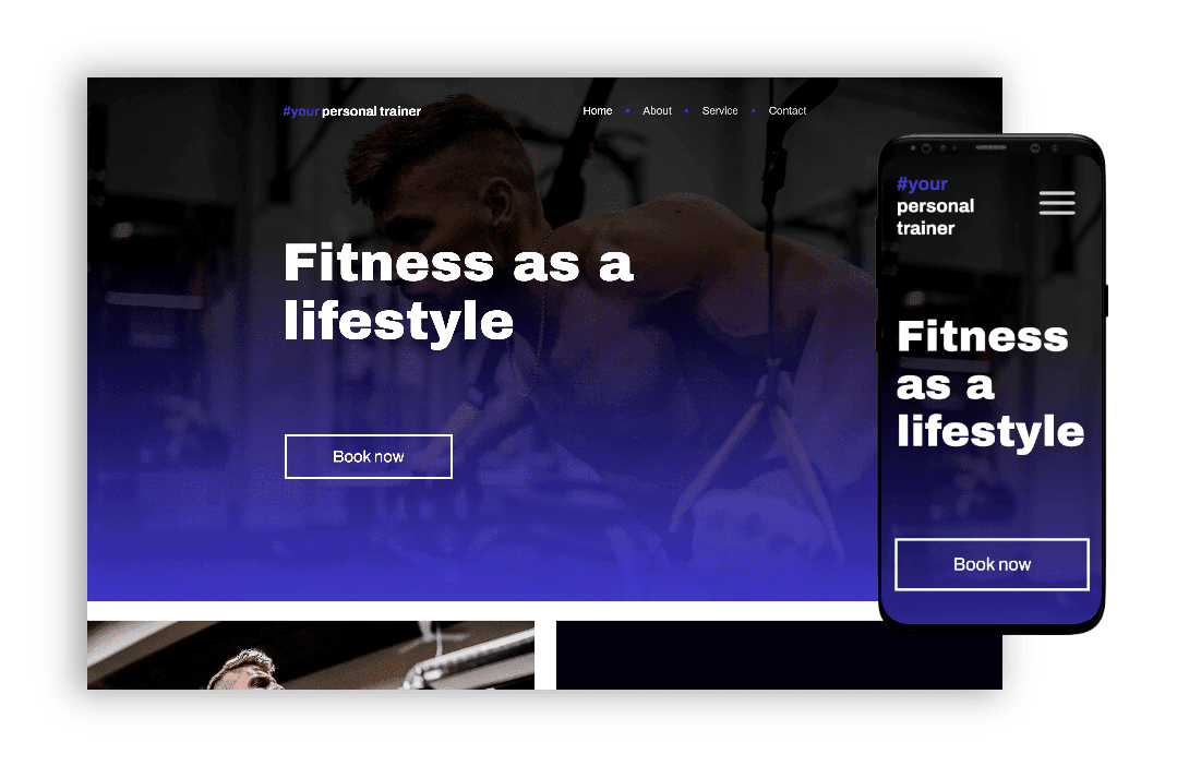 ai website builder - gym services website template 1