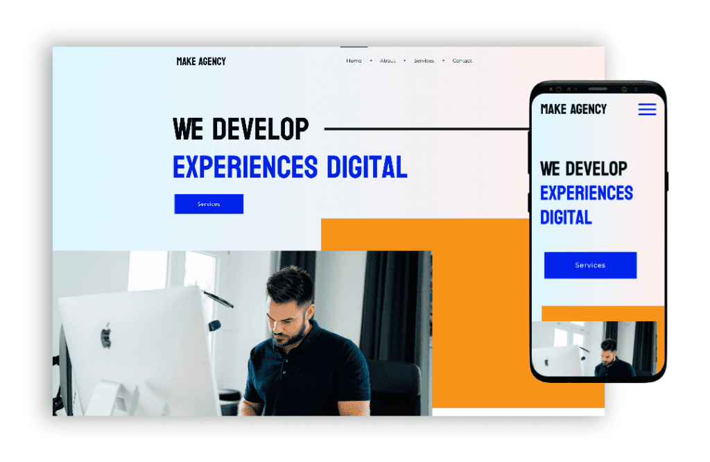 ai website builder - online agency services website template 1