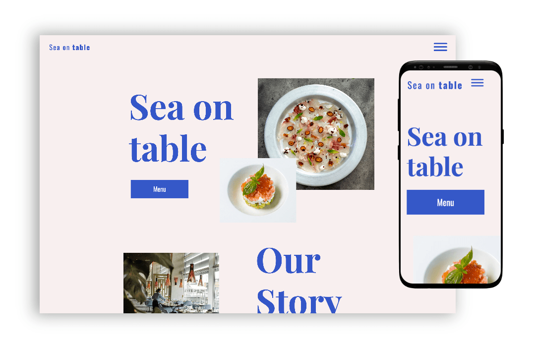 ai website builder - restaurant website template 3
